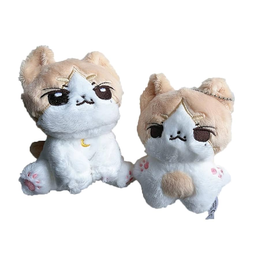SEVENTEEN JUN 猫　ぬいぐるみキーホルダー3個セット　新品未開封品 Kpop jun-ぬいぐるみキーホルダー,かわいい猫,動物の形